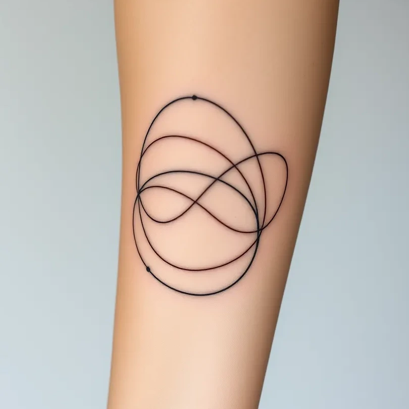 Abstract Light Lines tattoo style sample