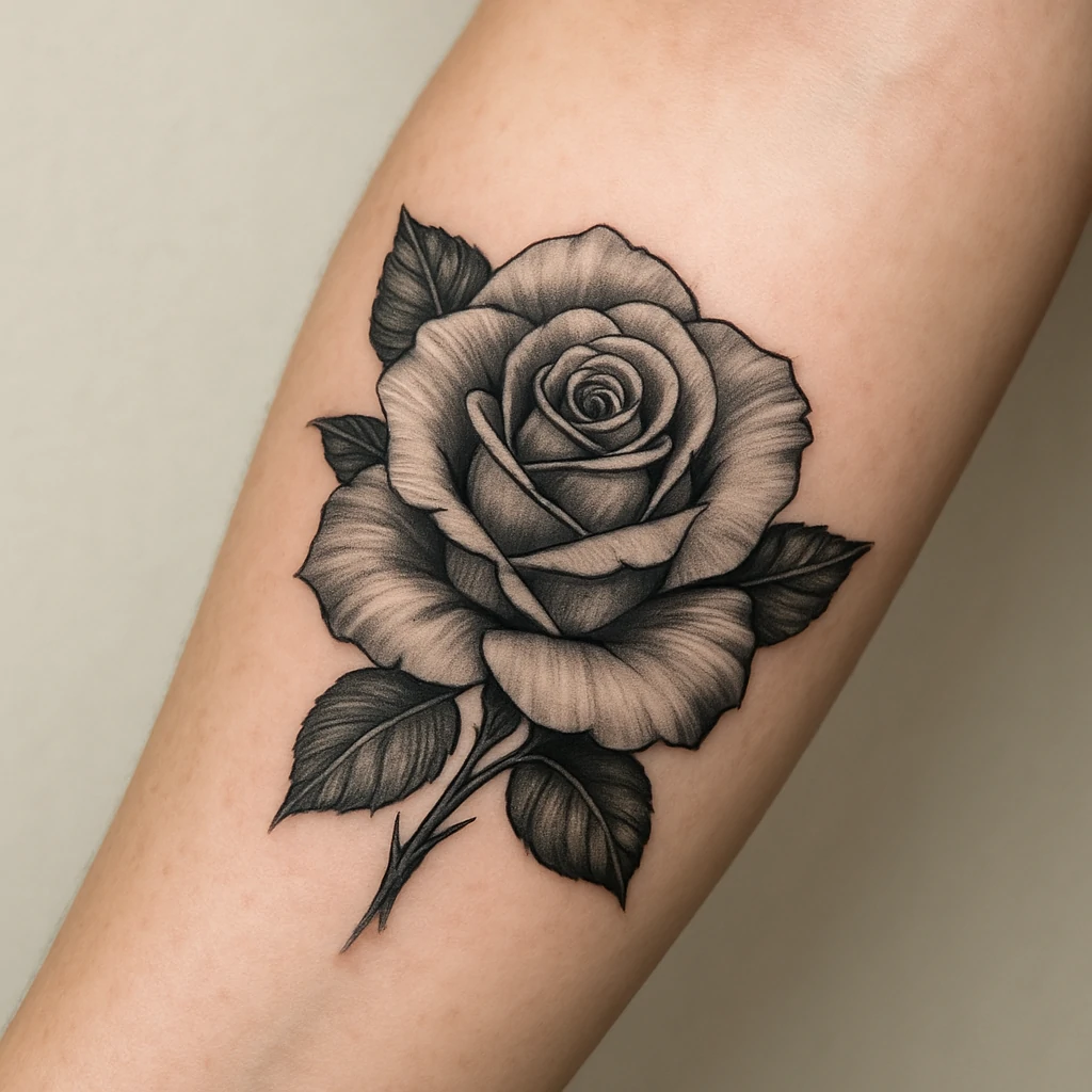 Black & Grey tattoo style sample
