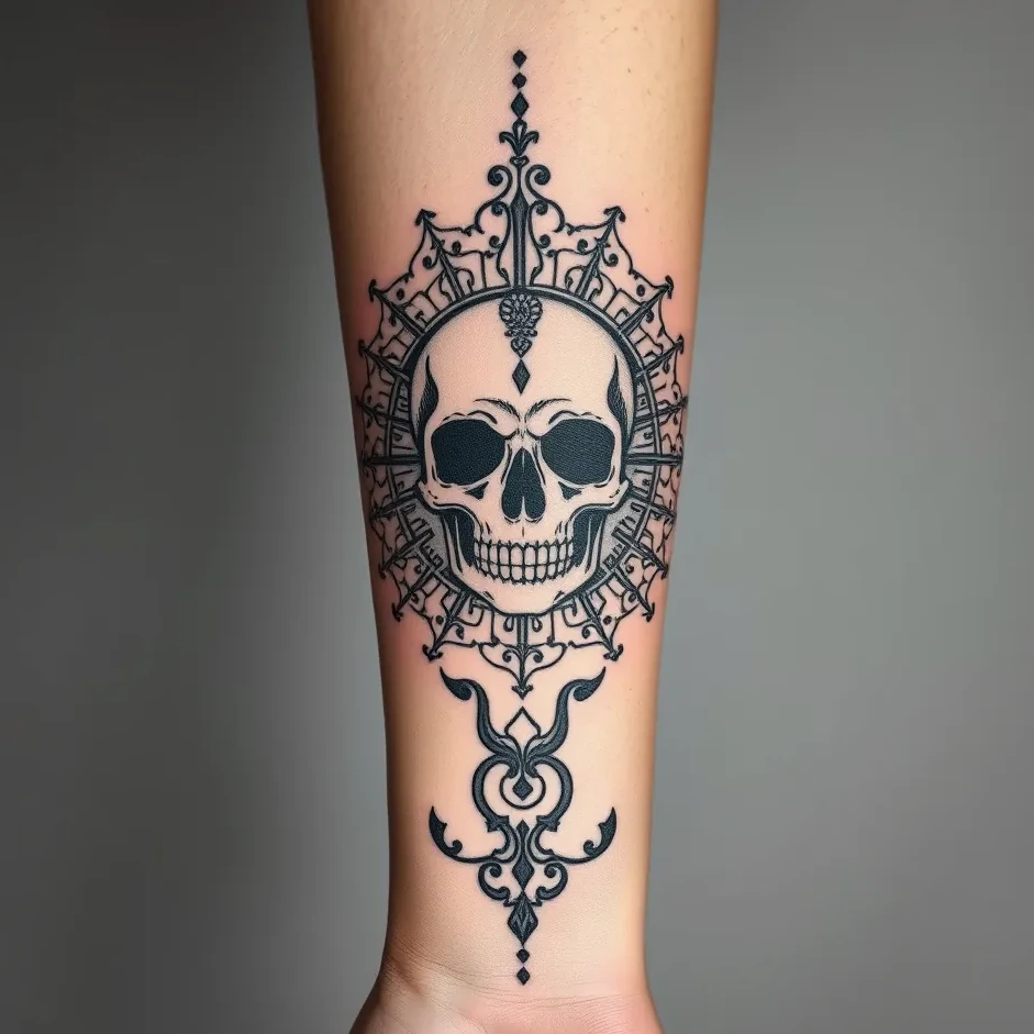 Blackwork tattoo style sample