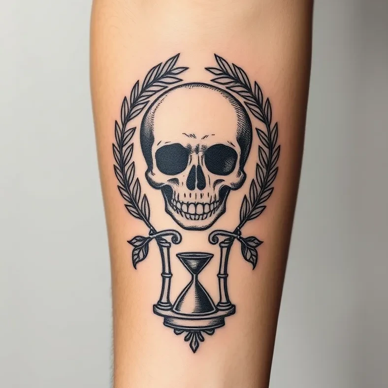 Engraving tattoo style sample