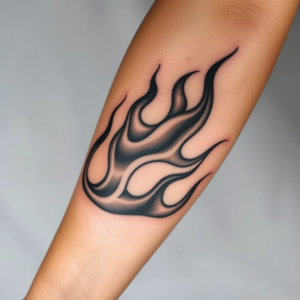 Flame tattoo style sample