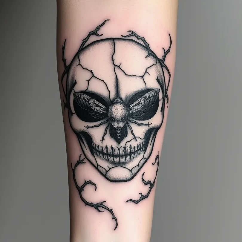 Horror tattoo style sample