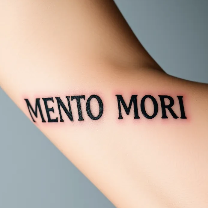 Lettering tattoo style sample