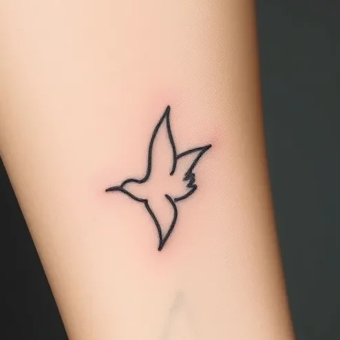 Minimalist tattoo style sample