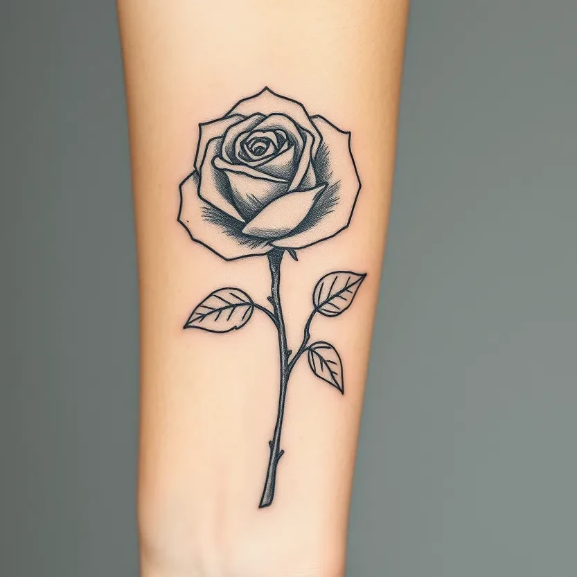 Sketch tattoo style sample