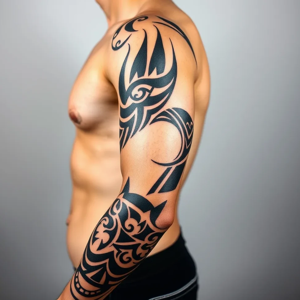 Tribal tattoo style sample